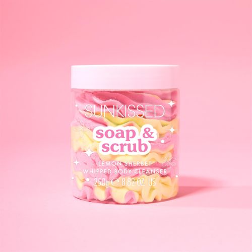 Sunkissed Soap and Scrub Whipped Body Cleanser Lemon Sherbet 250g