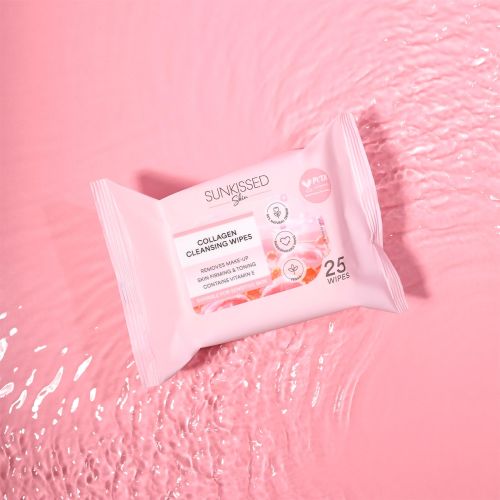 Sunkissed Skin Collagen Cleansing Wipes 25 Pack