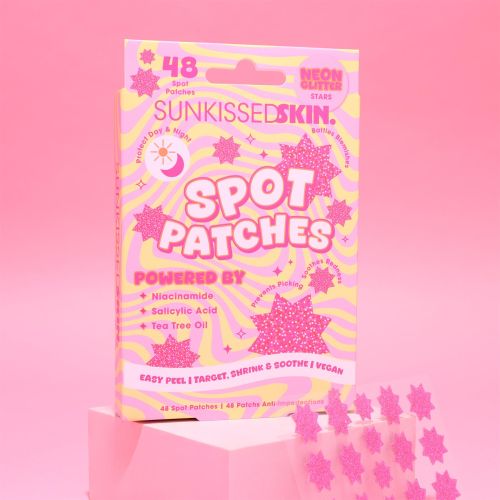 Sunkissed Neon Glitter Stars Spot Patches 48pcs