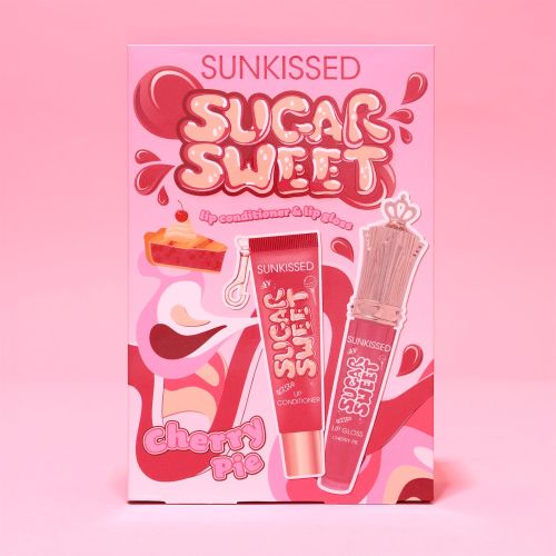 Sunkissed Sugar Sweet Lip Conditioner & Lip Gloss Duo Gift Set Cherry Pie 16ml
