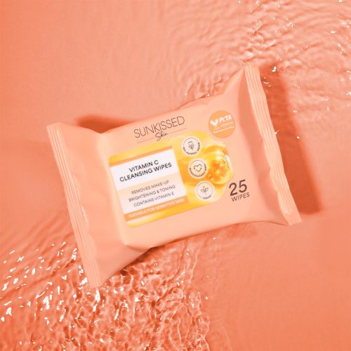 Sunkissed Skin Vitamin C Cleansing Wipes 25 Pack