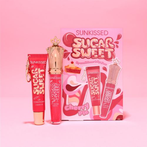 Sunkissed Sugar Sweet Lip Conditioner & Lip Gloss Duo Gift Set Cherry Pie 16ml