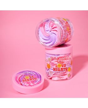 Sunkissed x Love Hearts Soap & Scrub Whipped Body Cleanser Blackcurrant 250g