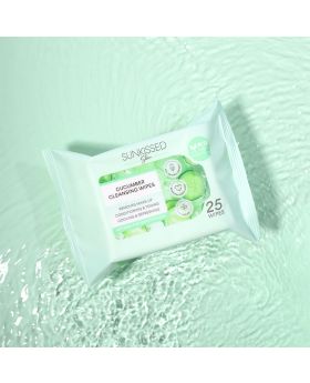 Sunkissed Skin Cucumber Cleansing Wipes 25 Pack