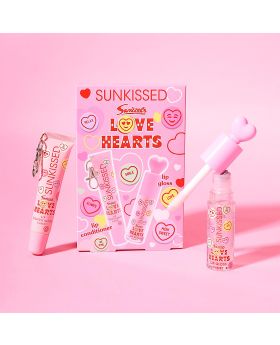 Sunkissed x Love Hearts Lip Gloss & Conditioner Lip Duo Gift Set Cherry