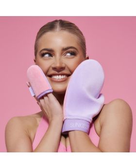 Sunkissed Double Sided Luxe Velvet Tanning Mitt Duo
