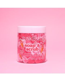 Sunkissed Soap and Scrub Whip Strawberry Swirl Body Cleanser 250g